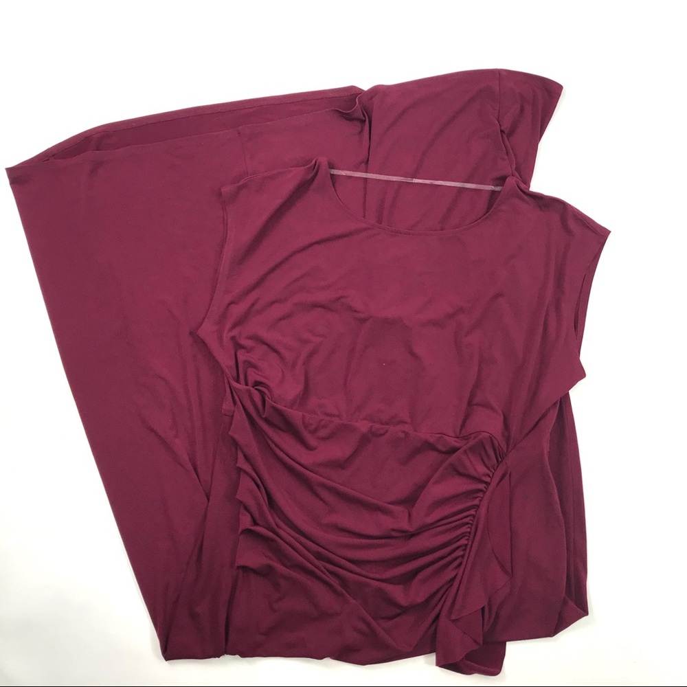 New Lane Bryant Ruffle Maxi Dress Scoop Back - Picture 3 of 9